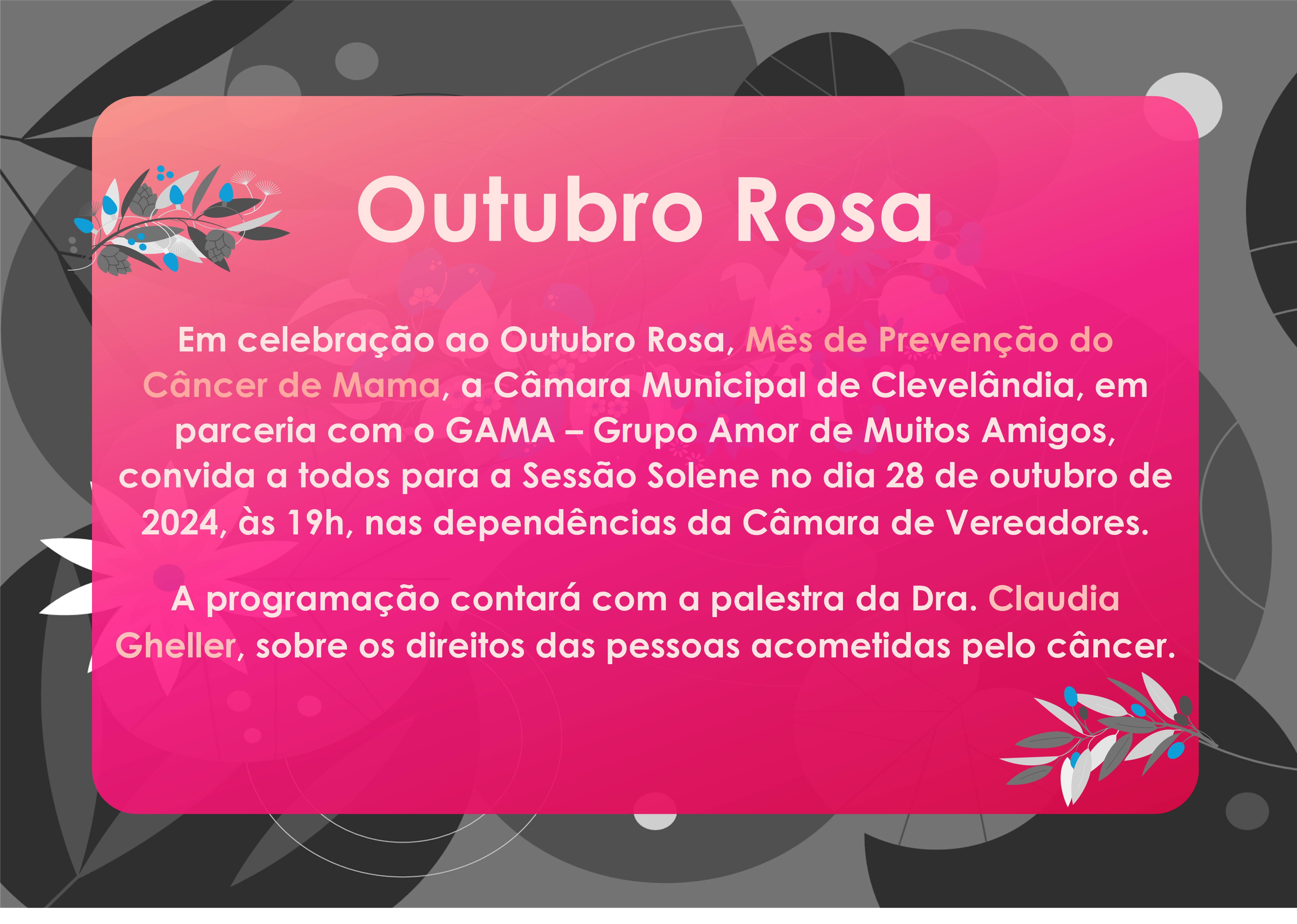 Celebração ao Outubro Rosa